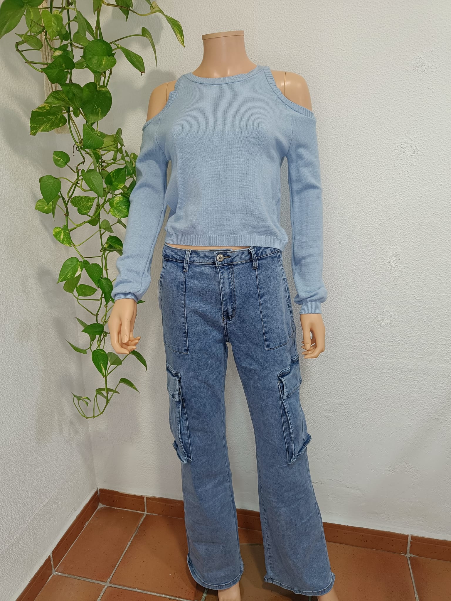 Jersey de hombros descubiertos